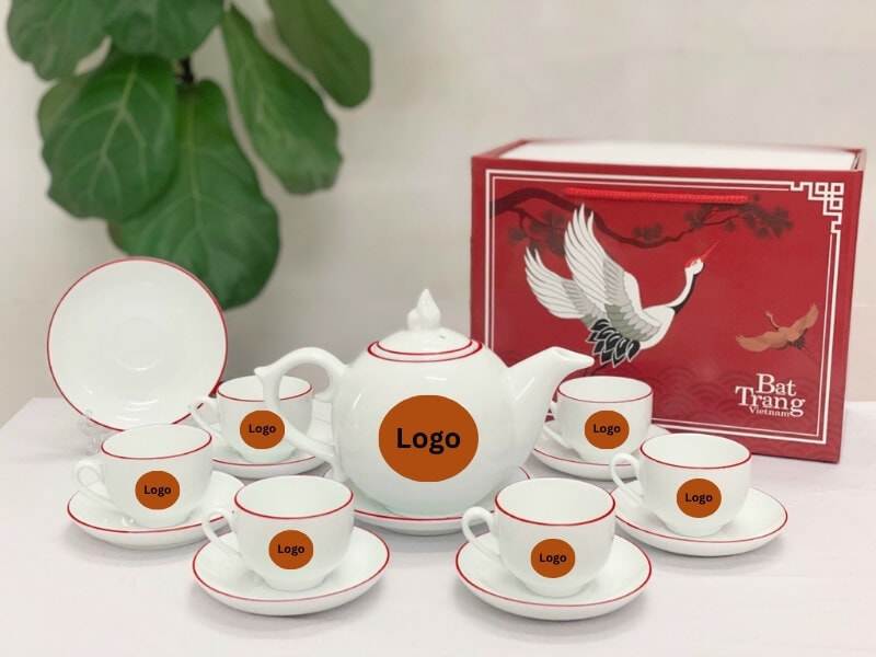 Bộ ấm trà in logo doanh nghiệp