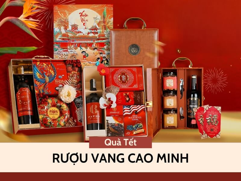 Quà Tết của thương hiệu Rượu vang Cao Minh