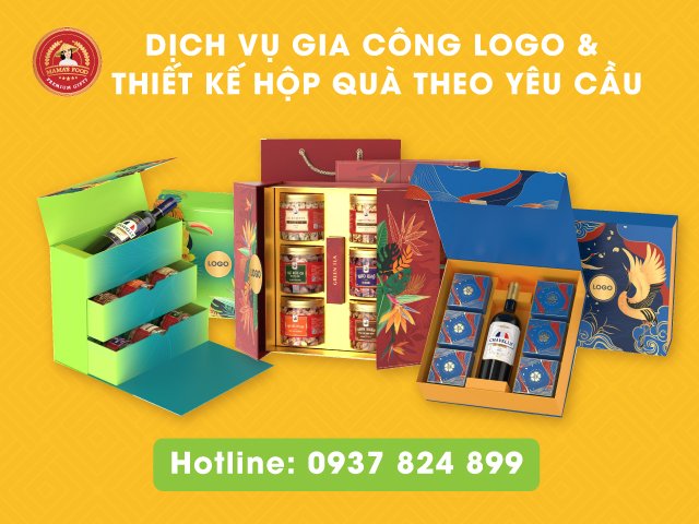 Dịch vụ gia công logo và thiết kế hộp quà theo yêu cầu