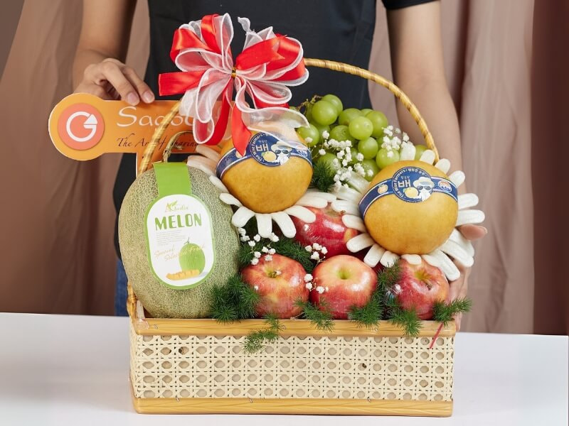 Giỏ trái cây biếu Tết đồng nghiệp
