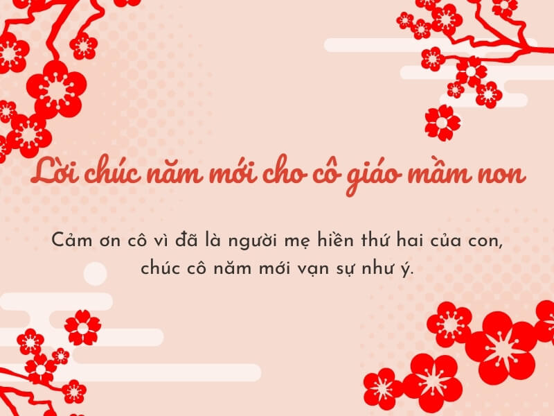 chúc Tết cô giáo mầm non