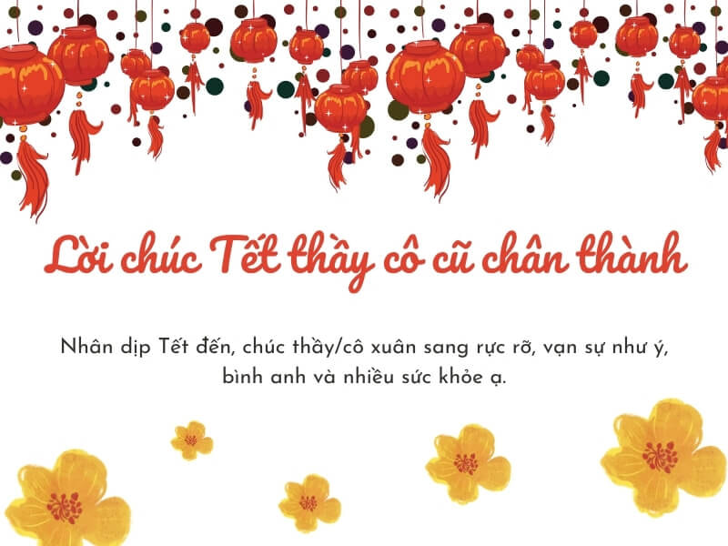 Câu chúc Tết thầy cô cũ