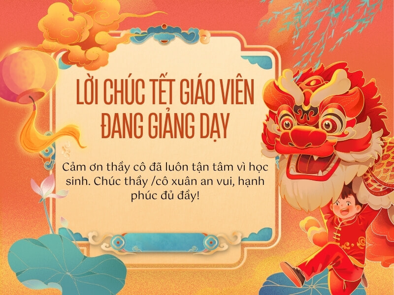 Lời chúc Tết giáo viên đang giảng dạy