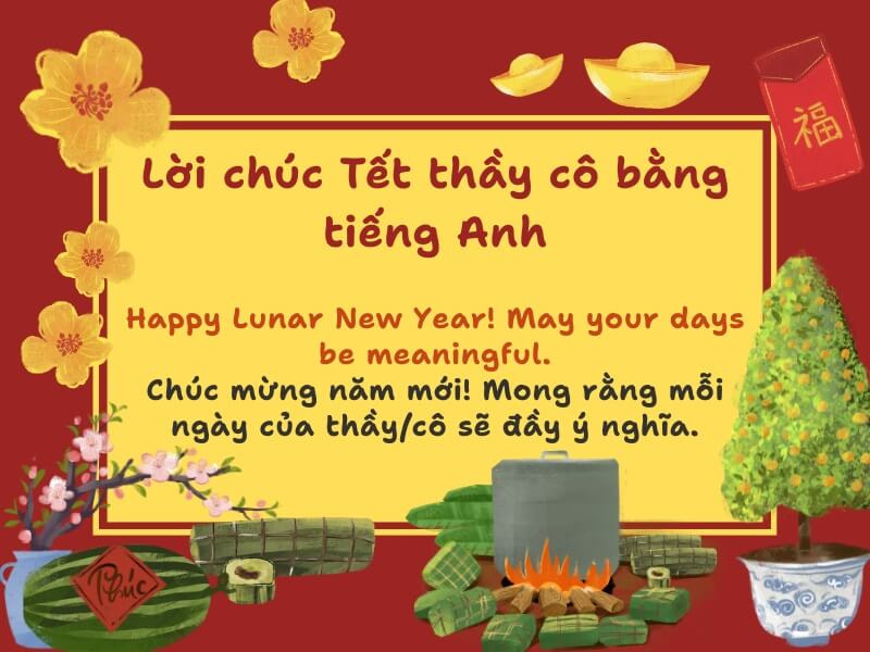 chúc Tết giáo viên bằng tiếng Anh