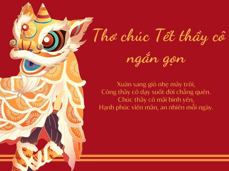 bài thơ chúc Tết thầy cô