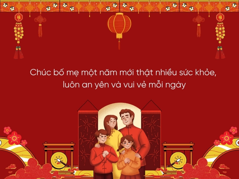 câu chúc Tết bố mẹ