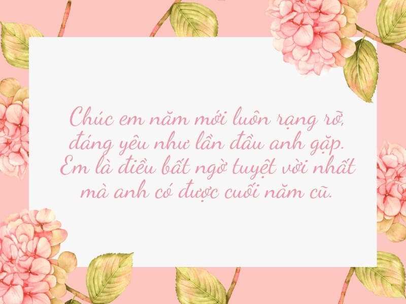 Lời chúc Tết cho người yêu mới quen