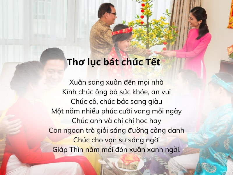 Bài thơ lục bát chúc Tết