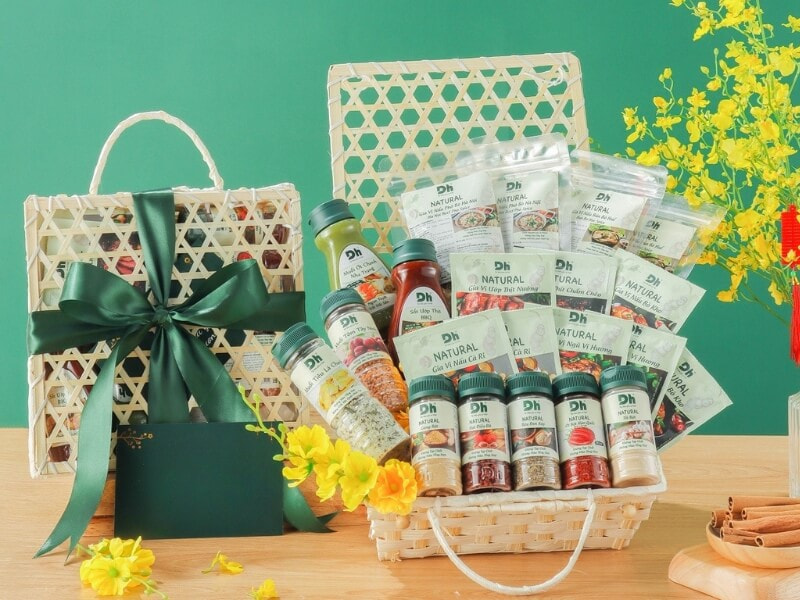 Giỏ quà Tết gia vị dưới 500k