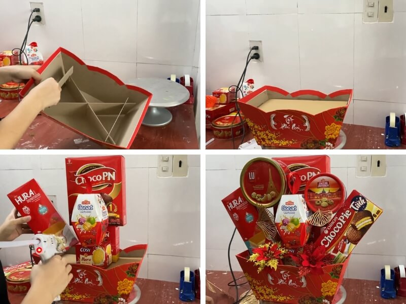 định hình giỏ quà Tết