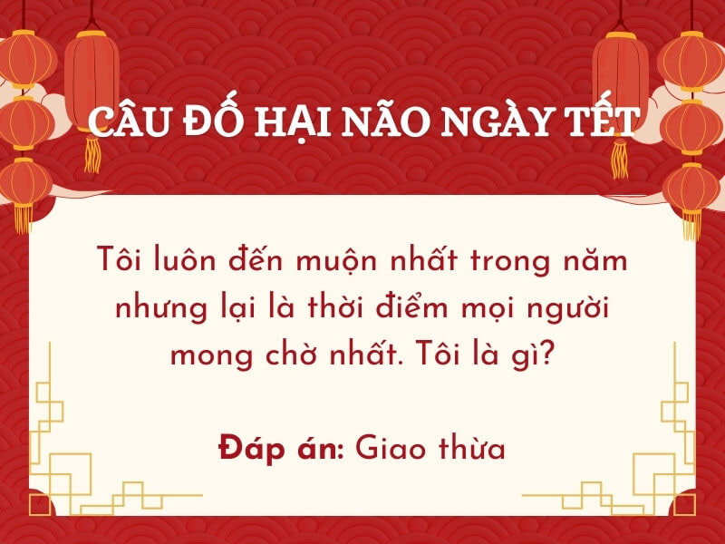 Câu đố hại não ngày Tết 