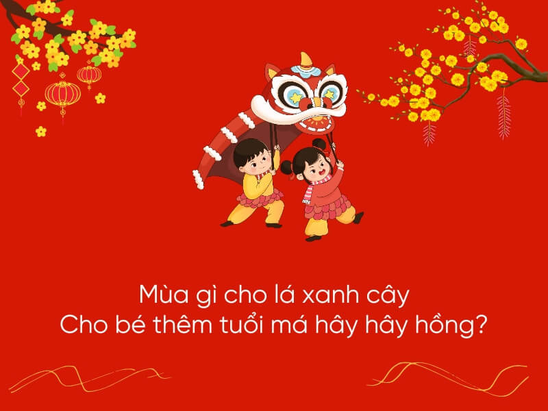 Câu đố ngày Tết cho các bé mầm non