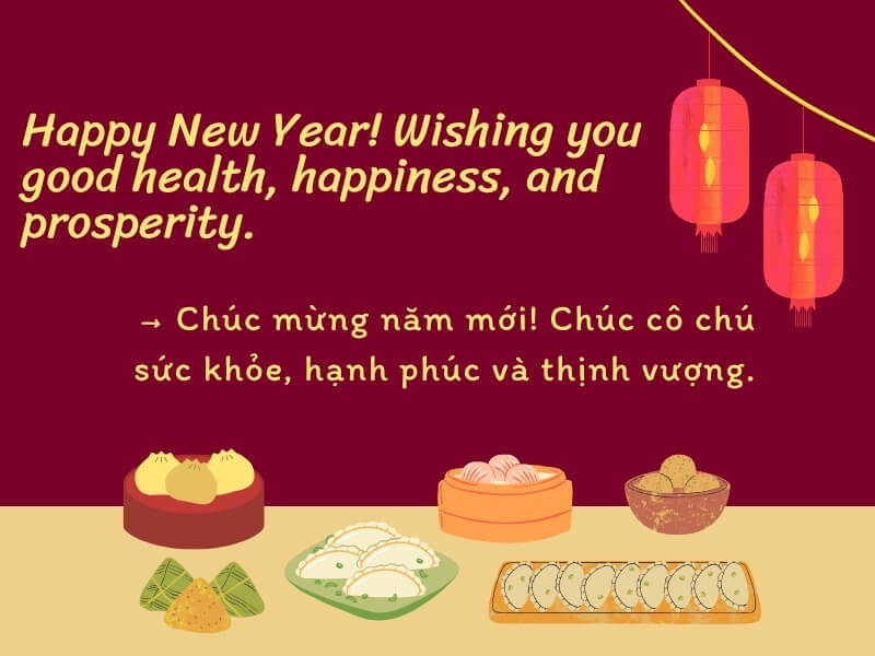 Chúc Tết họ hàng bằng tiếng Anh