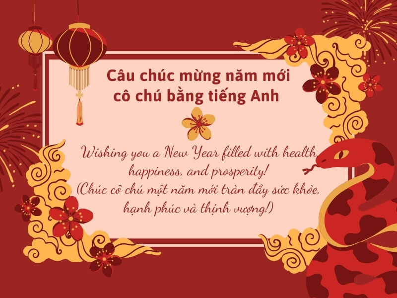 Câu chúc Tết cô chú bằng tiếng Anh