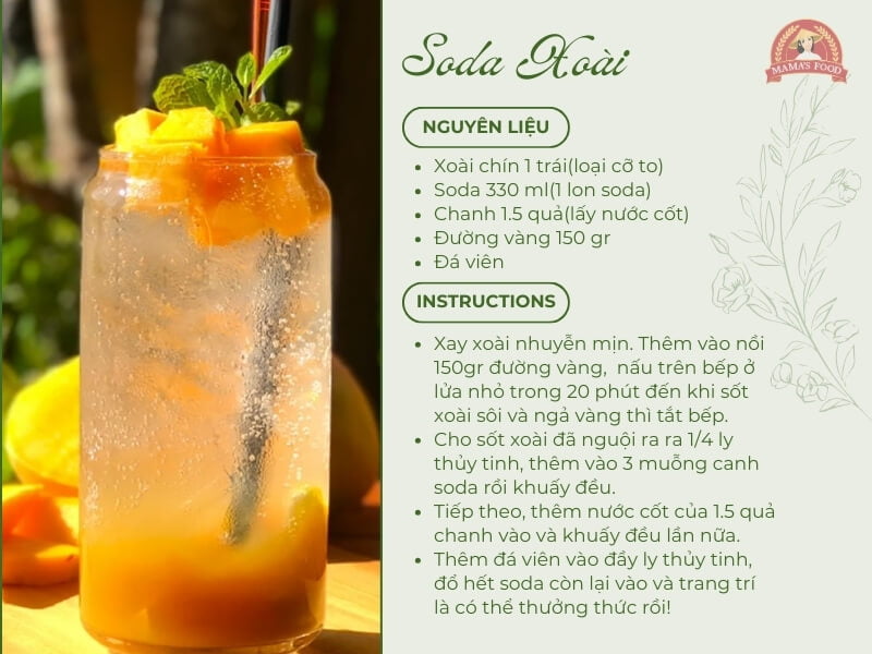 Công thức làm soda xoài