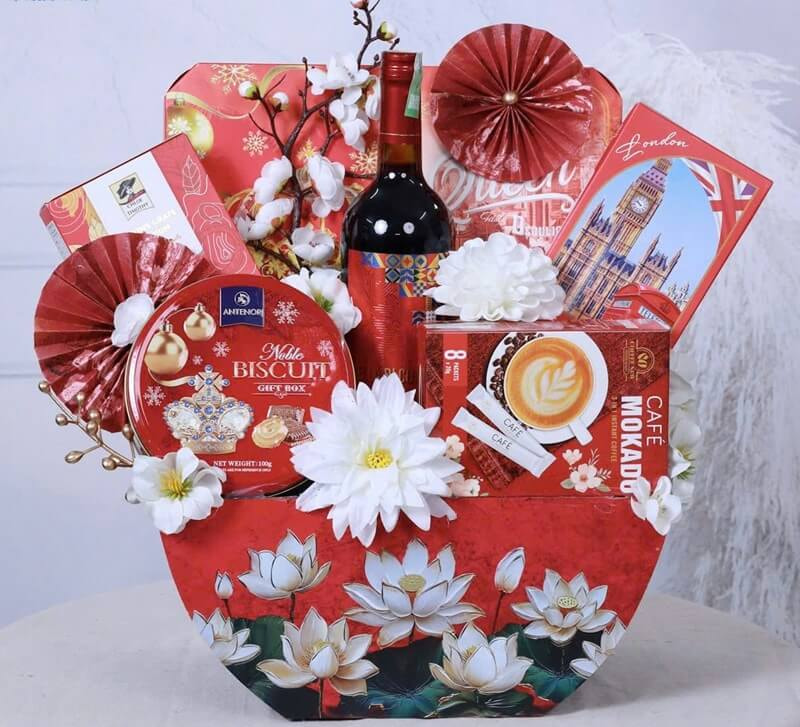 mẫu giỏ quà Tết nhập khẩu
