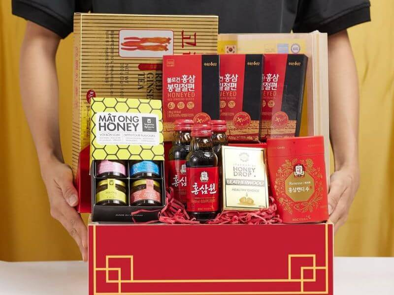 mẫu giỏ quà Tết sức khoẻ 