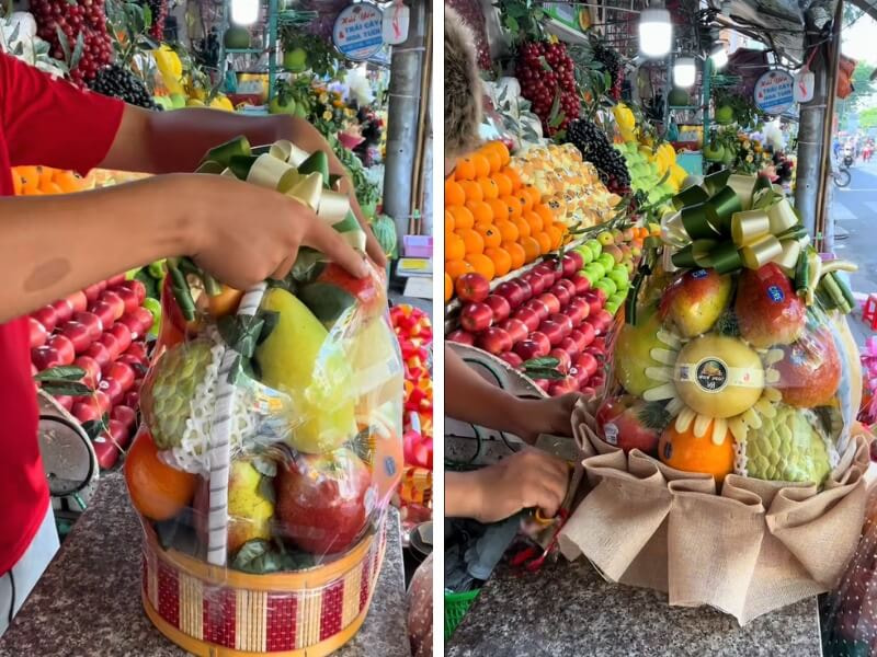 Trang trí nơ và vải lưới thô